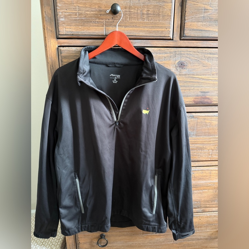 Masters Black Quarter-Zip Jacket with Logo